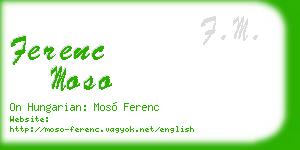 ferenc moso business card
