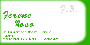 ferenc moso business card